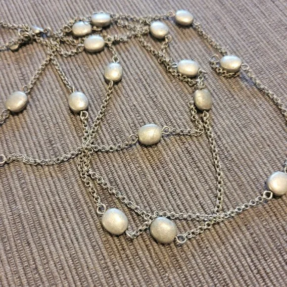 NEW AEO American Eagle Outfitters Necklace Long Dark Antiqued Silver Finish - Picture 3 of 4